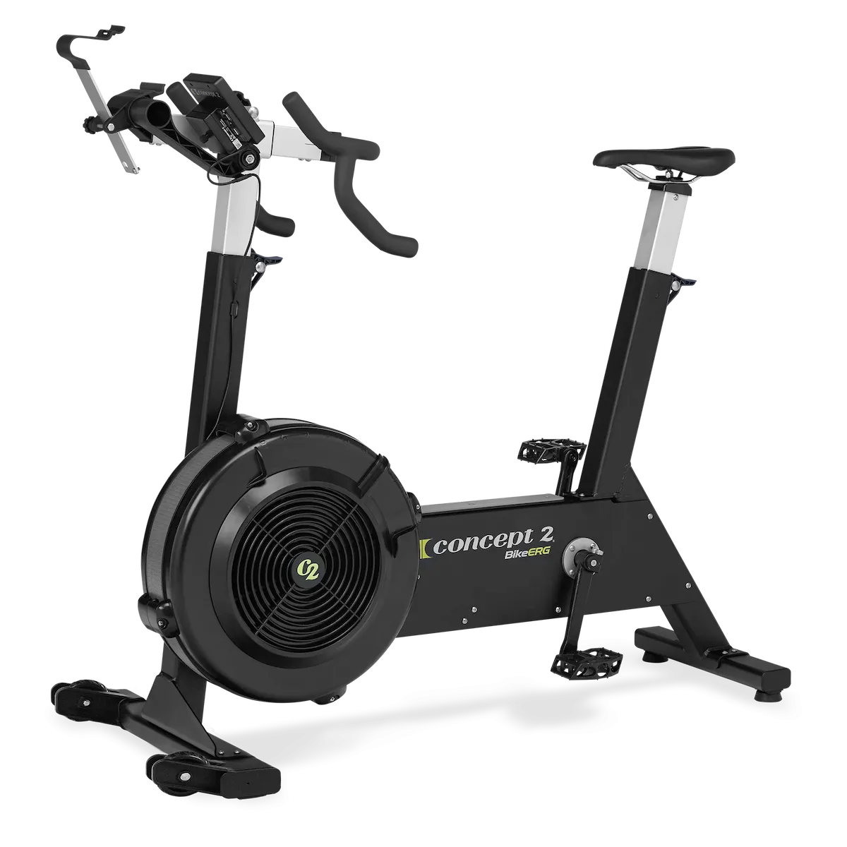Concept2 BikeErg stationary bike with an air flywheel, adjustable saddle, fixed handlebars and performance monitor.